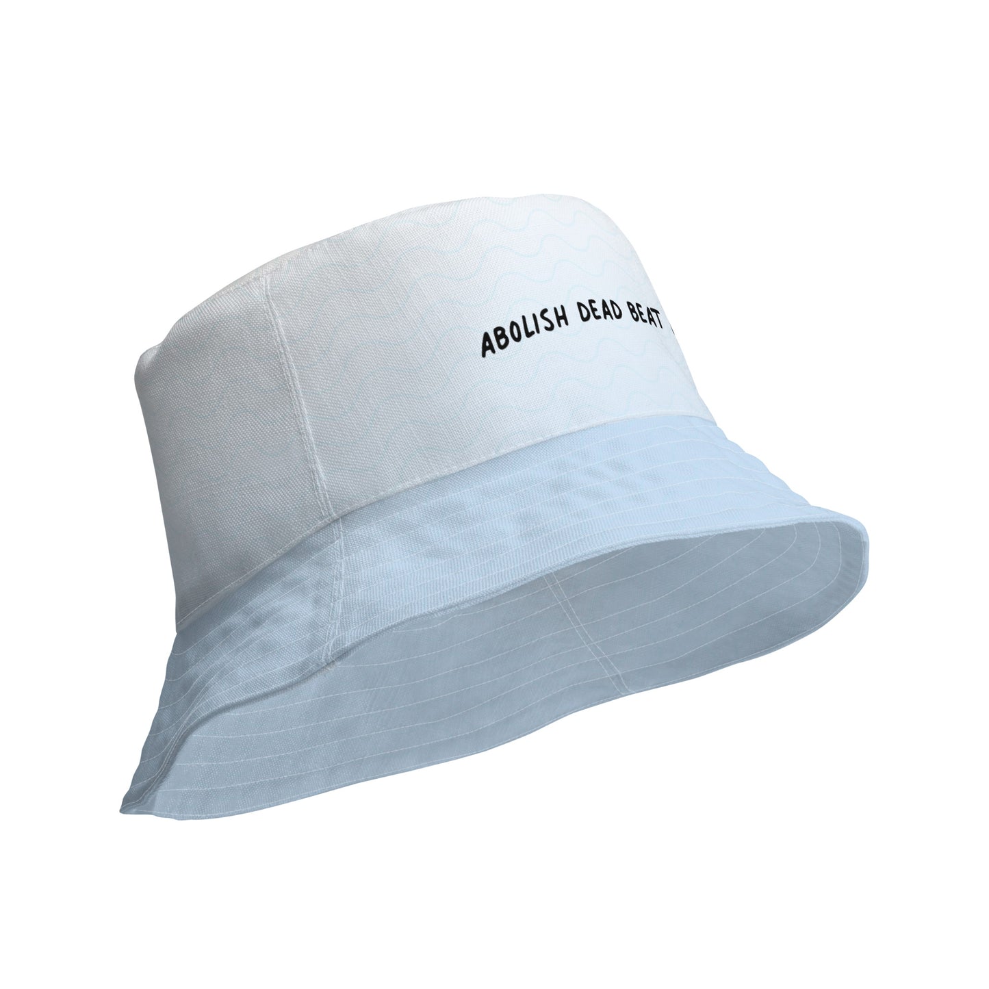 Abolish Dead Beat Dad's Reversible Blue Ombre Bucket Hat