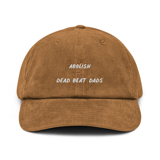 Вишитий вельветовий капелюх унісекс Abolish Dead Beat Dads