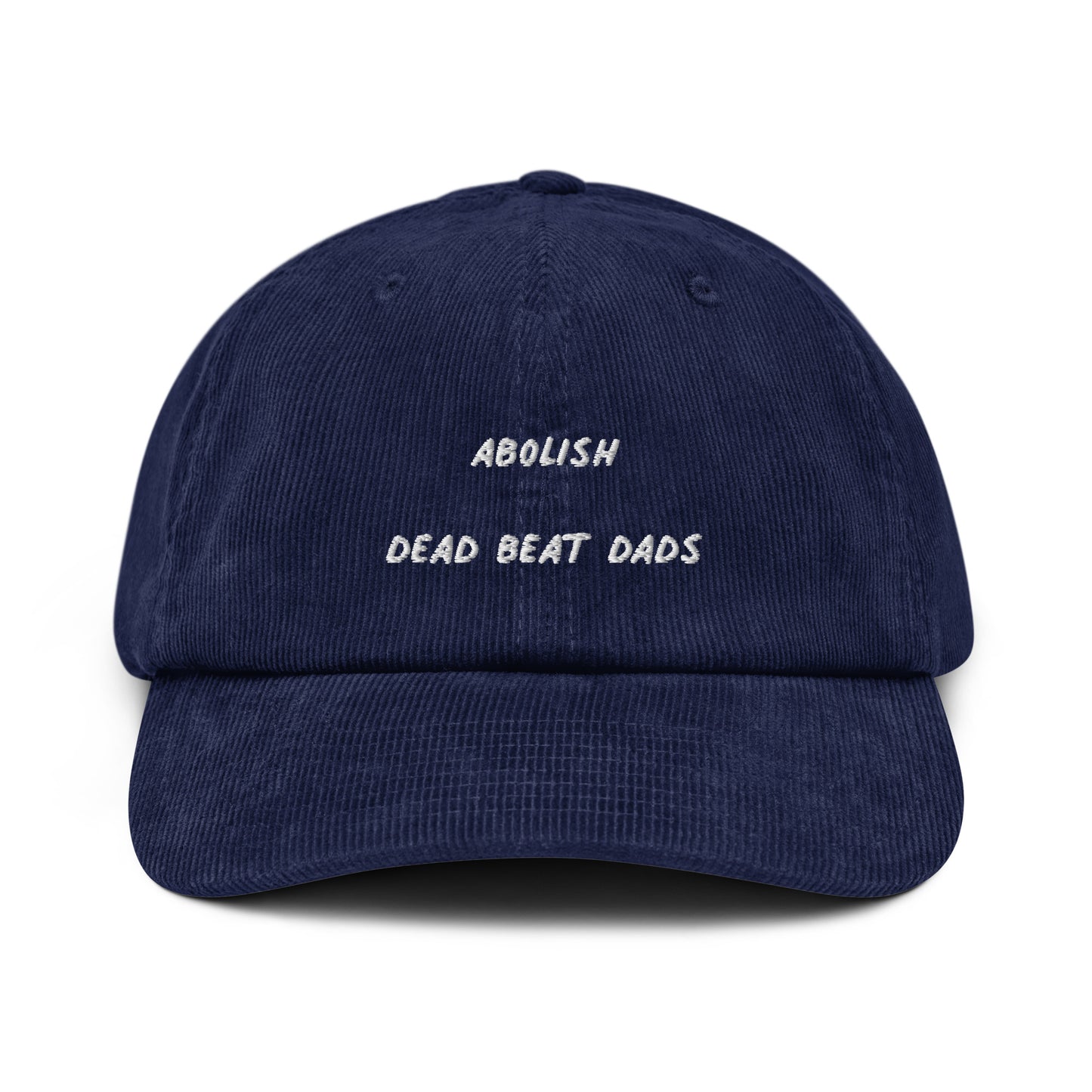 Вишитий вельветовий капелюх унісекс Abolish Dead Beat Dads