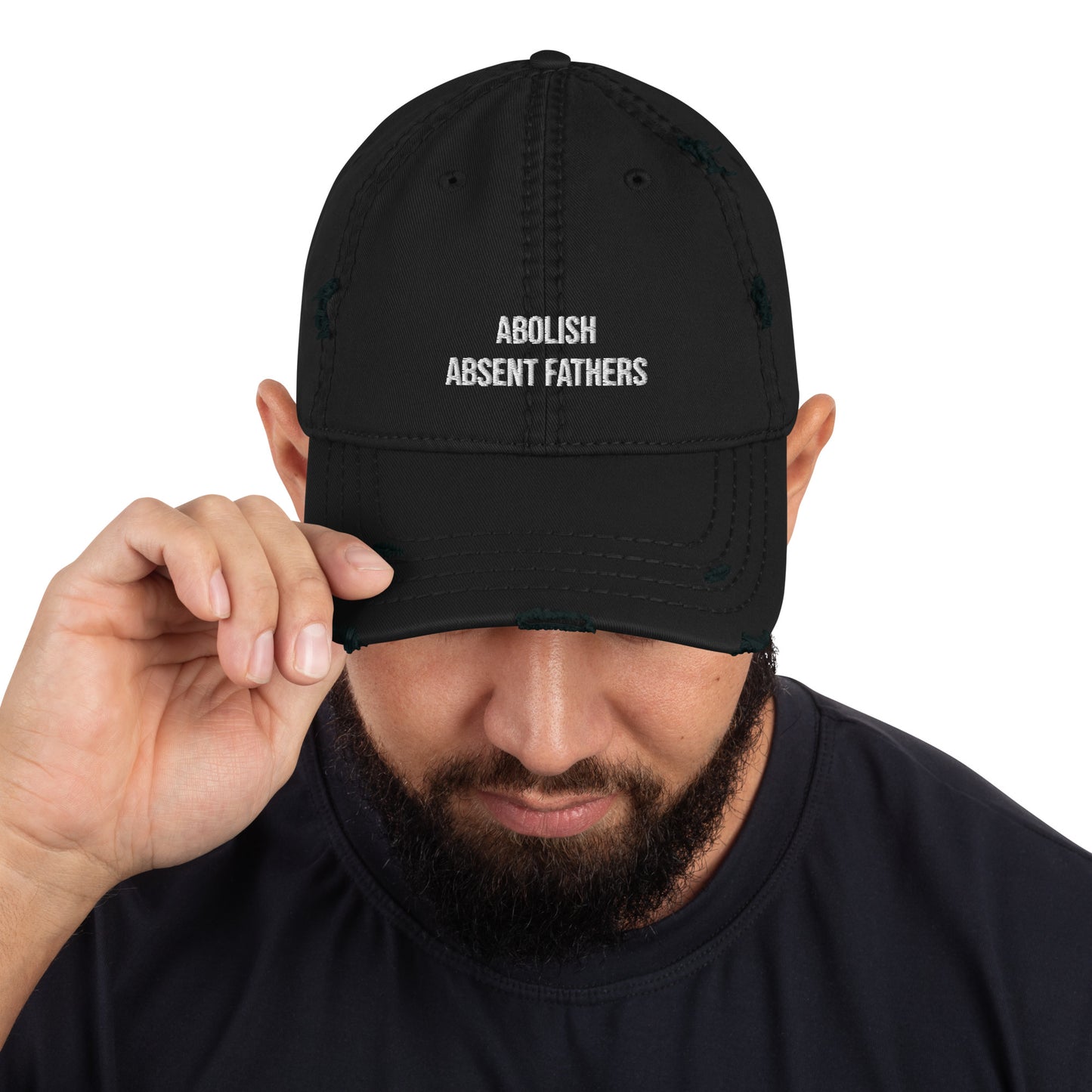 Abolish Absent Fathers Distressed Embroidered Unisex Hat