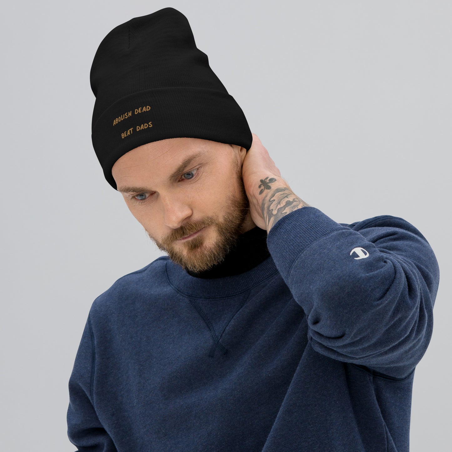 Abolish Dead Beat Dad's Embroidered Beanie