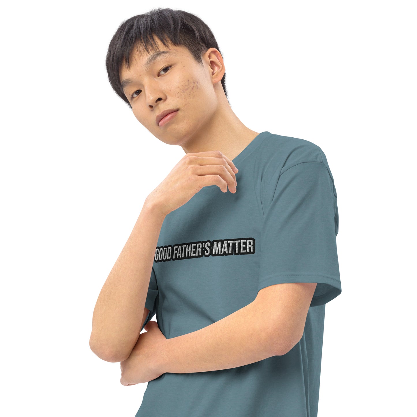 Good Father's Matter Embroidered Men’s Heavyweight T-Shirt