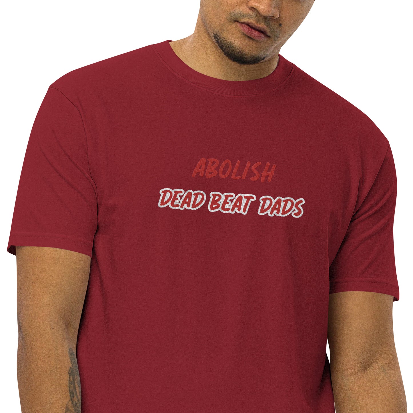 Скасувати татову вишиту чоловічу футболку у важкій вазі Abolish Dead Beat