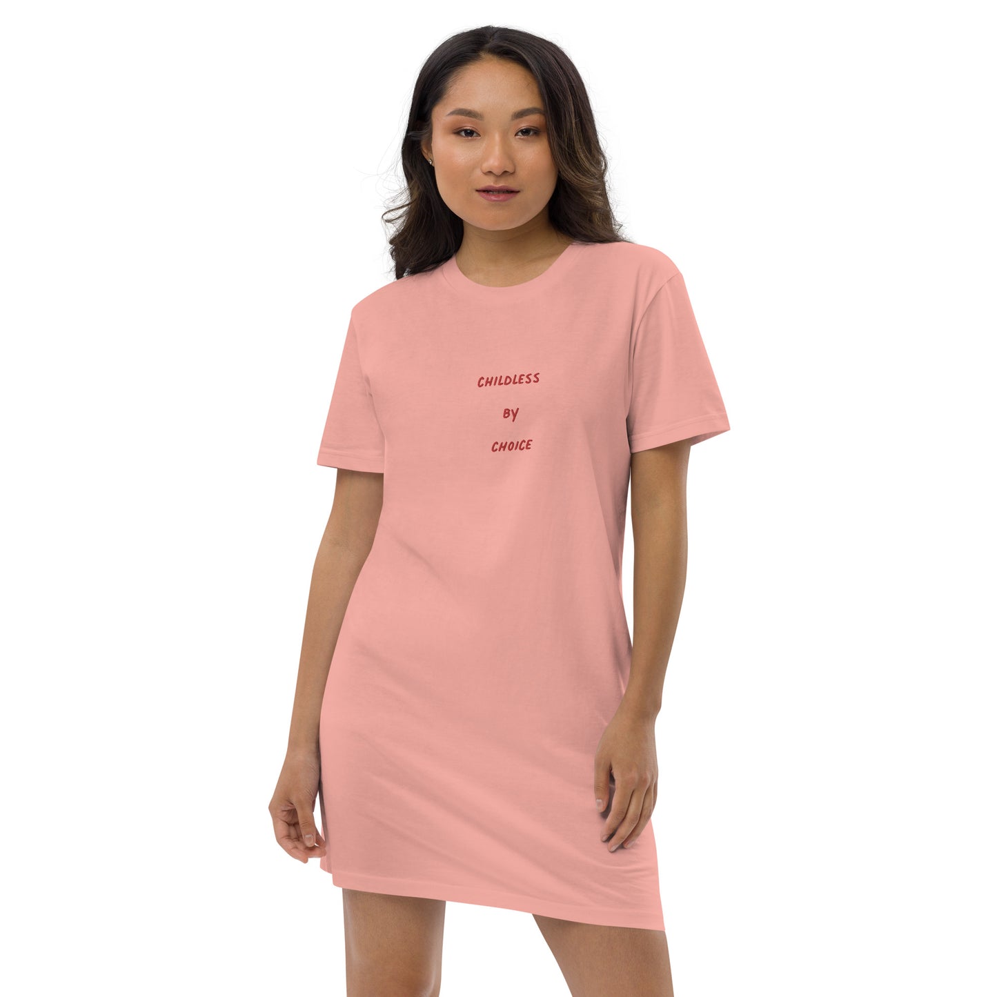 Childless By Choice Embroidered T-Shirt Dress