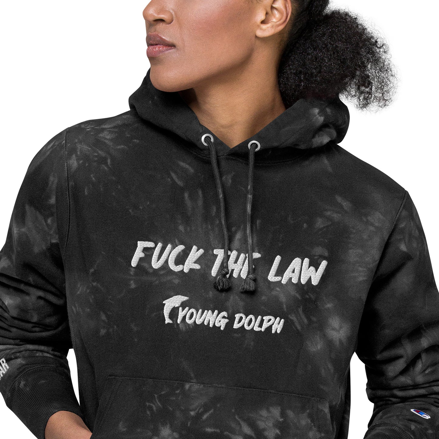 Fuck The Law Young Dolph Embroidered Unisex Tie-Dye Hoodie