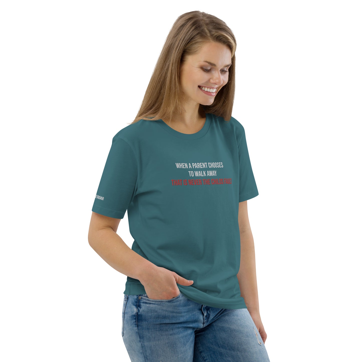 When A Parent Chooses To Walk Away That Is Never The Child's Fault Embroidered Unisex T-Shirt