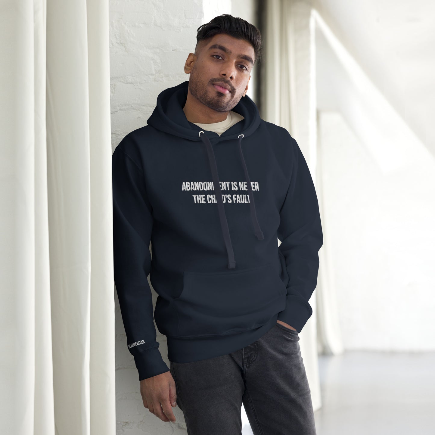 Abandonment Is Never The Child's Fault / Blame The Parent Embroidered Unisex Hoodie
