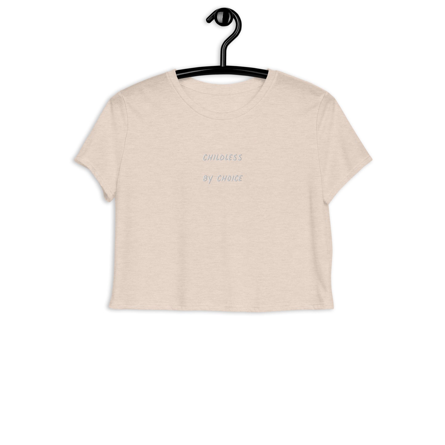 Childless By Choice Embroidered Crop Top